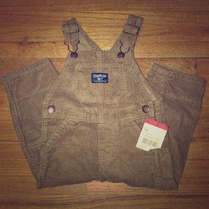 Infant Oshkosh Corduroy Overalls - Tan - Size 12M